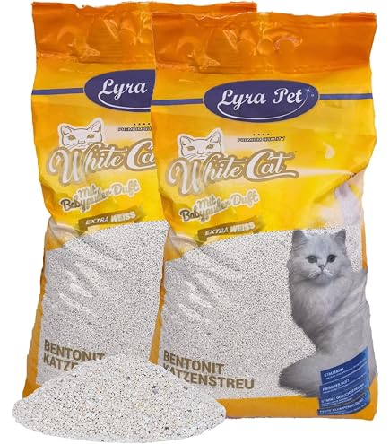 Katzenstreu Wei 5L  Unbeduftet & 100% Natrlich | Staubfrei (99,5%) &  Extra Stark Klumpend | Bentonit Klumpstreu fr Katzen mit sensibler Nase :  Amazon.de: Haustier