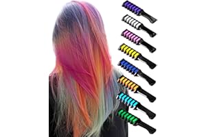 JUKOTA Haarkreidekamm, Temporäre Haarfarbe für Mädchen Kinder, Waschbare Haarkreide für Mädchen im Alter von 4, 5, 6, 7, 8, 9, 10 Jahren, Geburtstag, Cosplay, DIY, Weihnachten, Halloween