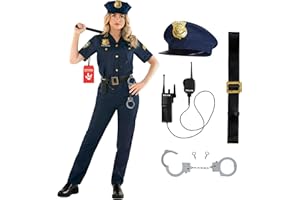 Morph Kostium policyjny dla kobiet, kostium policjanta, strój policjanta, damskie kostiumy policjanta, kostiumy na Halloween dla kobiet dorosłych