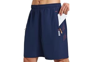 Cimic Pantalon Corto Hombre para con Bolsillo, Transpirables de Secado Rápido Correr Ropa Deportiva Hombre, Gym, Fitness,Tenis