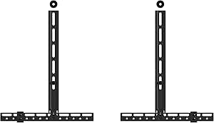 Mahara TV Furniture Direct TV-Soundbar-Halterung, Position über oder unter dem Fernseher und mit oder ohne TV-Wandhalterung (schwarz)