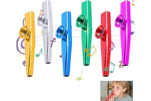 ORMROMRA Lot de 6 kazoos - Flûte de pan - Instrument de musique - 6 couleurs - Instrument amusant pour enfants, débutants, amateurs de musique, cadeaux de fête