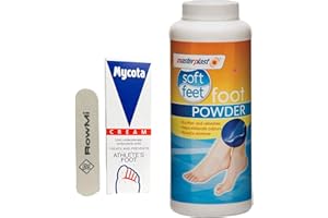ROWMI Athletes Foot Treatment Bundle Includes 1x25g Athletes Foot Cream and 1 x 170g Foot Powder