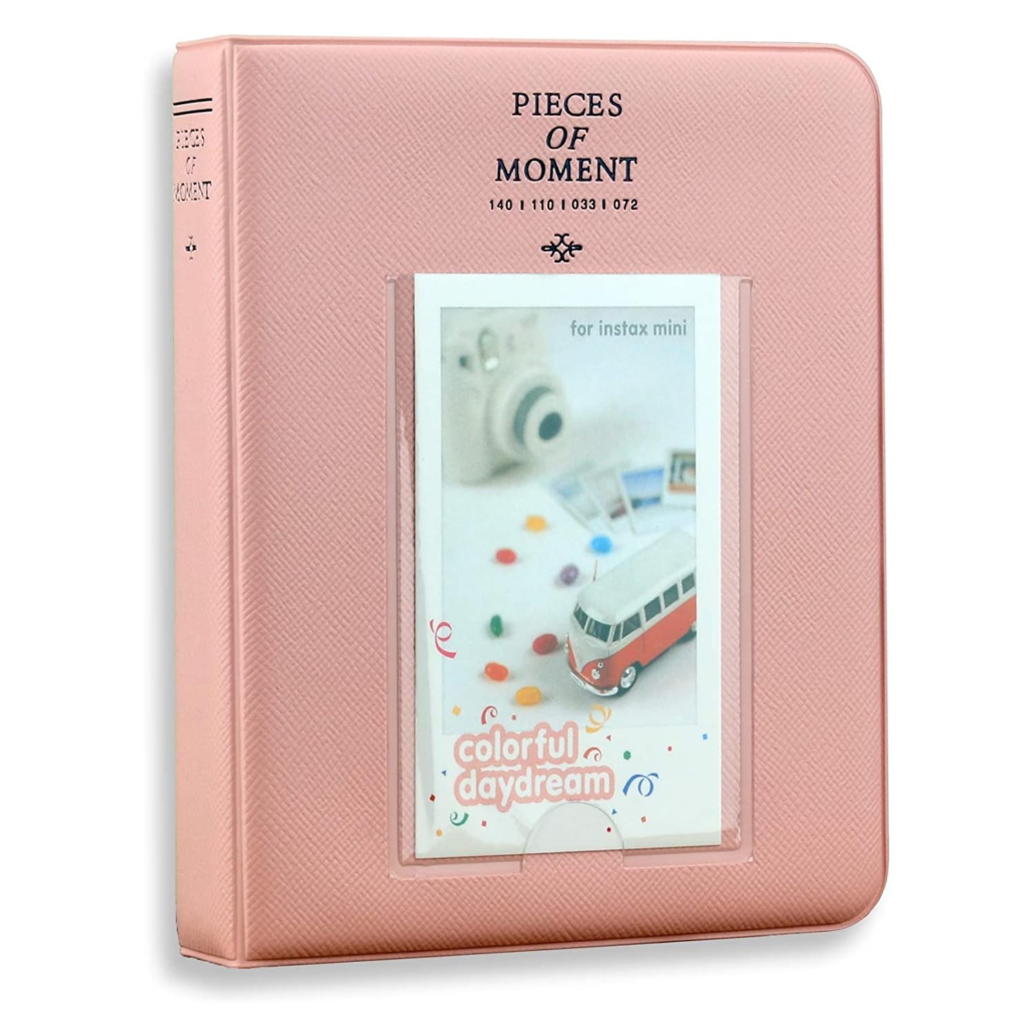 ZENKO 64 Pockets Photo Album for Fujifilm Instax Mini 12 11 9 8 40 Evo Liplay 7S Instant Camera/Mini Link Printer, Polaroid Snap Touch PIC-300 Z2300 Mint Zip Instant Camera Printer- Blush Pink