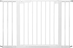 BabyDan Premier Barrière à Fixation par Pression pour Porte/Escalier, Blanc, 105,5 - 112,8 cm