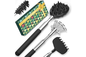 GREENEVER Stocking Fillers for Men Back Scratcher - 3 PCS Extendable Back Scratchers, Birthday Christmas Gifts for Dad Him Women Back-scratcher Gadgets, Mens Xmas Advent Calendar 2025 Secret Santa Gifts for Men