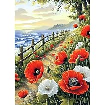 Ginfonr 5D Diamond Art Painting Scenario Kit Completo, Diamante Pittura Animali/Donne Con Kit Numerici Pittura Per Trapano Completa Con Decorazioni Da Parete Diamonds Arts 30 * 40 cm 29022