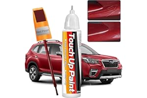 Galitoon Stylo de retouche peinture carrosserie, stylo peinture voiture, Stylo de retouche peinture voiture 2-en-1, et facile pour réparer les petites rayures automobiles peinture (Rouge perle)