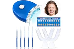 HALERCAY Hochwertiges Teeth whitening kit,Zahnaufhellung,5 stück Bleaching Gel,Weiße Flecken Schnell Entfernen, Teeth Whitening Essence,zzahn bleaching aufhellung, Schonend Zahnaufhellung zu Hause(Blau)