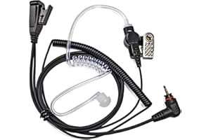 HYS Auriculares compatibles con Radio Digital Motorola SL300, SL1600, SL2600, SL4000, SL7550, SL1K, Tubo acústico con micrófono y PTT
