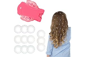 Zehan Zitong Hair Bedazzler Kit,Machine à Strass,180 gemmes Gem Stamper Hair,Diamond Styler Kit,Diamond Hair Machine,Multicolore,pour Filles et Enfants (A)