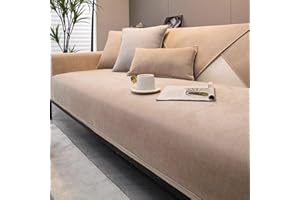 GLUHBIRNEN Narzuta na sofę, koc, ochraniacz na kanapę, dla psa lub kota, pokrowiec na kanapę w kształcie litery L, ochraniacz na sofę, antypoślizgowa, pokrowce na kanapę, kawa z mlekiem, 110 x 180 cm