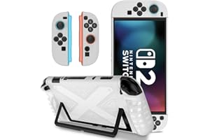 TXWLLIU Switch 2 Hülle für Nintendo Switch 2 2025, Weiche TPU Schutzhülle, Griffiges Split Design Kratzfest Stoßdämpfung, Weiß