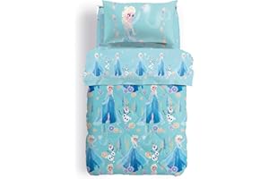 Caleffi 65928 Microfibra Disney Frozen Magia Trapunta per Singolo Letto, Taglia Unica
