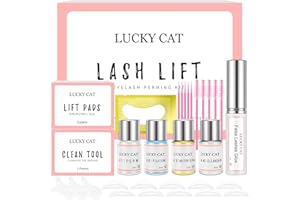 LUCKY CAT Kit Laminazione Ciglia,Kit Permanente per Ciglia,Ciglia Lifting Set,Lash Lift Kit,Kit per l'estensione delle Ciglia Professionale,Ideale per Salone