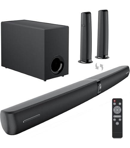Saiyin Soundbar for TV with Subwoofer DS6441, 2.1CH, Black, Modern  display picture 1