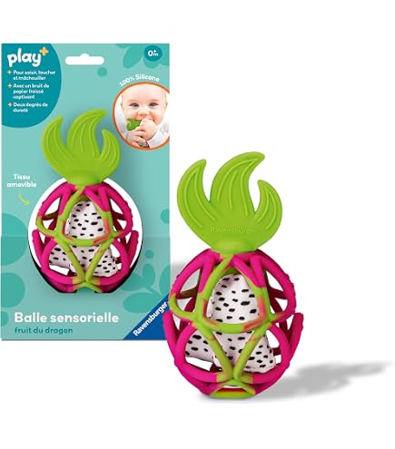 Kikuo Balle Hochet Sensorielle Pour Bébé - Jouet De Préhension Facile à Saisir, Sans BPA, 11,5 Cm - Idéal Pour L'éveil Précoce