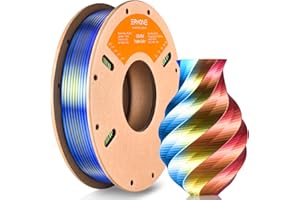 ERYONE PLA Jedwabny błyszczący filament do drukarki 3D 1,75 mm, potrójny jedwabny filament PLA, współwytłaczany jedwabny filament PLA, +/- 0,03 mm, 250 g/szpula, czerwony żółty niebieski