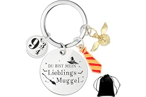 TUZELIYA Harry Personalisiert Fanartikel Schlüsselanhänger -Du Bist Mein Lieblings Muggel, Beste Freundin Geschenke für Freundin, Ostergeschenke Geburtstagsgeschenk Freundin Schwester Frauen