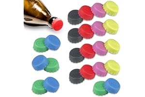 Firschoie 24 Piezas Tapón para botellas de cerveza, Tapón de silicona para botellas con forma de corona, Tapones para botellas reutilizables, Sellado de tapones de cerveza, zumo y botellas de vidrio