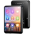 128GB MP3 Player with Upgrade Bluetooth 5.3, HiFi Sound Shuffle Single Loop Music Player with HD Speaker, FM Radio, Voice Recorder, 2.4IN Full Touchscreen MP3 Ideal for Sport (Earphones Included)