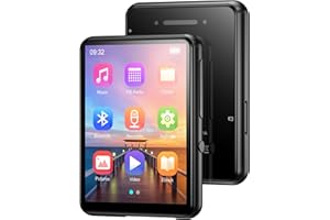 joliker 128GB Lettore MP3 Bluetooth 5.3, Lettore Musicale Suono Hi-Fi Altoparlante HD Integrato, Lettore MP3 Portatile con 2.4" Touch Screen, Registrazione Vocale, Radio FM, E-book, Auricolari Inclusi