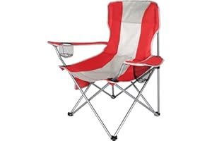 Edaygo Campingstuhl Faltbar Camping Stuhl, Klappstuhl Gartenstuhl, Gepolstert, mit Getränkehalter & Tasche, Belastbarkeit 100