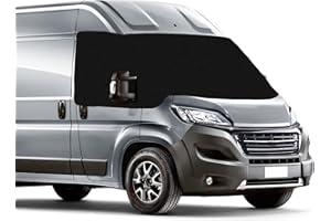 LCAUTFR Auto Windschutzscheib für FIAT Ducato Sonnenschutz Abdeckung für Wohnmobil Wrap Cover 600D Oxford Frontscheibenabdeckung Wrap Cover Anti Frost Ice Wasserdicht