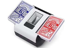OBLITZON Mélangeur de Cartes Automatique Électrique pour 1-2 Jeux - Mode Auto/Manuel - Batterie 2000mAh Rechargeable USB-C - Silencieux - Compatible Poker, Belote, UNO, Blackjack, Texas Hold'em