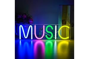 Wanxing Luce al neon, per decorazione da parete, lettere colorate, luci al neon, per camera da letto, sala giochi, club, musica, bar, feste