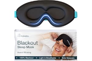 MyHalos® 100% Blackout Sleep Masks for Women & Men - Zero Eye Pressure Eye Mask for Sleeping -Our Halo Sleep Mask Includes a 