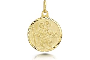 Amberta Ciondolo con San Cristoforo in Argento Sterling 925 - Medaglione Protettivo per Uomo e Donna - Medaglia per Viaggiatori - Modelli Diversi