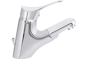 Grünblatt Waschtischarmatur mit herausziehbar Haarbrause (mit Zugstange)