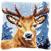 Henypt Knüpfkissen-Set Weihnachtsglocken - DIY Kissenbezug 43x43 Cm Mit Buntem Garn & Anleitung