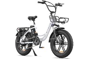 ENGWE MTB Electric Bike for Adults 20" Fat Tire E-Bike with 48V 13AH Battery, 7-Speed, Dual Shock Absorber Perfect for Commuting and Off-Road Adventures