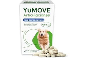 YuMOVE Condroprotector Articulaciones para Perros Mayores 9+ Años, 120 Comprimidos, Apoya la Movilidad y Refuerza Las Articulaciones con Glucosamina, Condroitina y Ácido Hialurónico