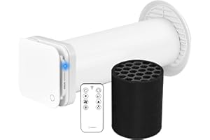 Turbionaire TREND PUR Unidad Exterior de Extracción y Purificación de Aire Para Ventilación Continua, Filtro HEPA, Filtro Carbonoi,Filtro de Polvo, Remoto,Motor Brushless DC,6 velocidades+boost,100 mm