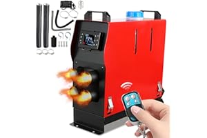 Ikodm Riscaldatore Diesel da 12 V, 8 kW, Riscaldamento Diesel da Parcheggio, Riscaldamento ad Aria Diesel con Telecomando, Interruttore LCD, Monitor silenziatore per Camion, Camper, Barche Auto