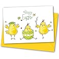 Easter Card. Three Chick Design. 210x148mm (A5) card with matching yellow Envelope. Ecofriendly. Verse inside.