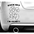Back Off I'm Grumpy Funny Vinyl Sticker Car Laptop Boat