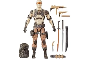 G.I. Joe Classified Series Desert Commando Snake Eyes, figuras de acción coleccionables de G.I. Joe 92, figuras de acción de 6 pulgadas para niños y niñas, con 9 accesorios