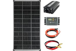 SOLARTRONICS Komplettset 1x140 Watt Solarmodul 600 Watt Wandler Laderegler Photovoltaik Inselanlage