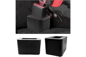 Dickno 2 PCS Car Seat Belt Buckle Holder, Silicone Auto Seat Belt Buckle Booster, Easy Access Seatbelt Buckle Cover for Kids, Universal Vehicle Safety Accessories for Most Cars (Black)