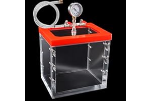 YHASPACE Acrylic Vacuum Chamber Acrylic Clear Perfect for Stabilizing Wood, Degassing Silicones, Epoxies (2 Gallon (Square))