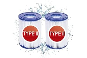 CXYXHW Cartuchos de filtro para piscina tipo II, adecuado para Bestway 58094 cartucho de filtro para piscina inflable, para repuesto Filtro de limpieza de piscina inflable para piscinas (2)