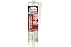 Pattex Silicone Sigillante Finestre Infissi, Silicone Bianco Neutro a Basso Modulo, Elastico, per Serramenti, Porte, Finestre e Infissi, per Interni ed Esterni, Inodore, Cartuccia da 280 ml