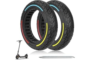 HPGAAVD Pneu Plein 10 x 2,125 pour Trotinette électrique, 250x54 Roues de Trotinette Electrique pour Ninebot F20 F25 F30 F40，10 Pouces Antidérapant Anticrevaison Pneu de Rechange Avant/Arrière-2PCS