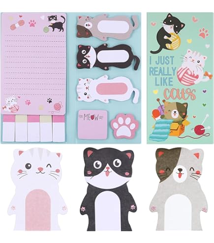 JIANTA Lot De 6 Paquets De 270 Feuilles De Notes Adhésives Mignonnes En Forme D'animaux