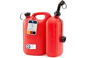 Hünersdorff 825000 Doppie Taniche Eco 5.5 Piu 3 L, HD-PE Colore Rosso con Omologazione Accessori Neri, Rot, 5,5