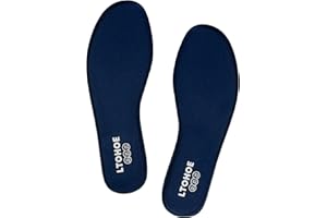 LTOHOE Memory Foam Insoles for Men and Women, Cushioned Shoe Insoles for Running Shoes, Trainers, Work Boots and Walking Shoes, Shock Absorbing Foot Pain Relief Comfort Inner Soles UK Size 3 to 12